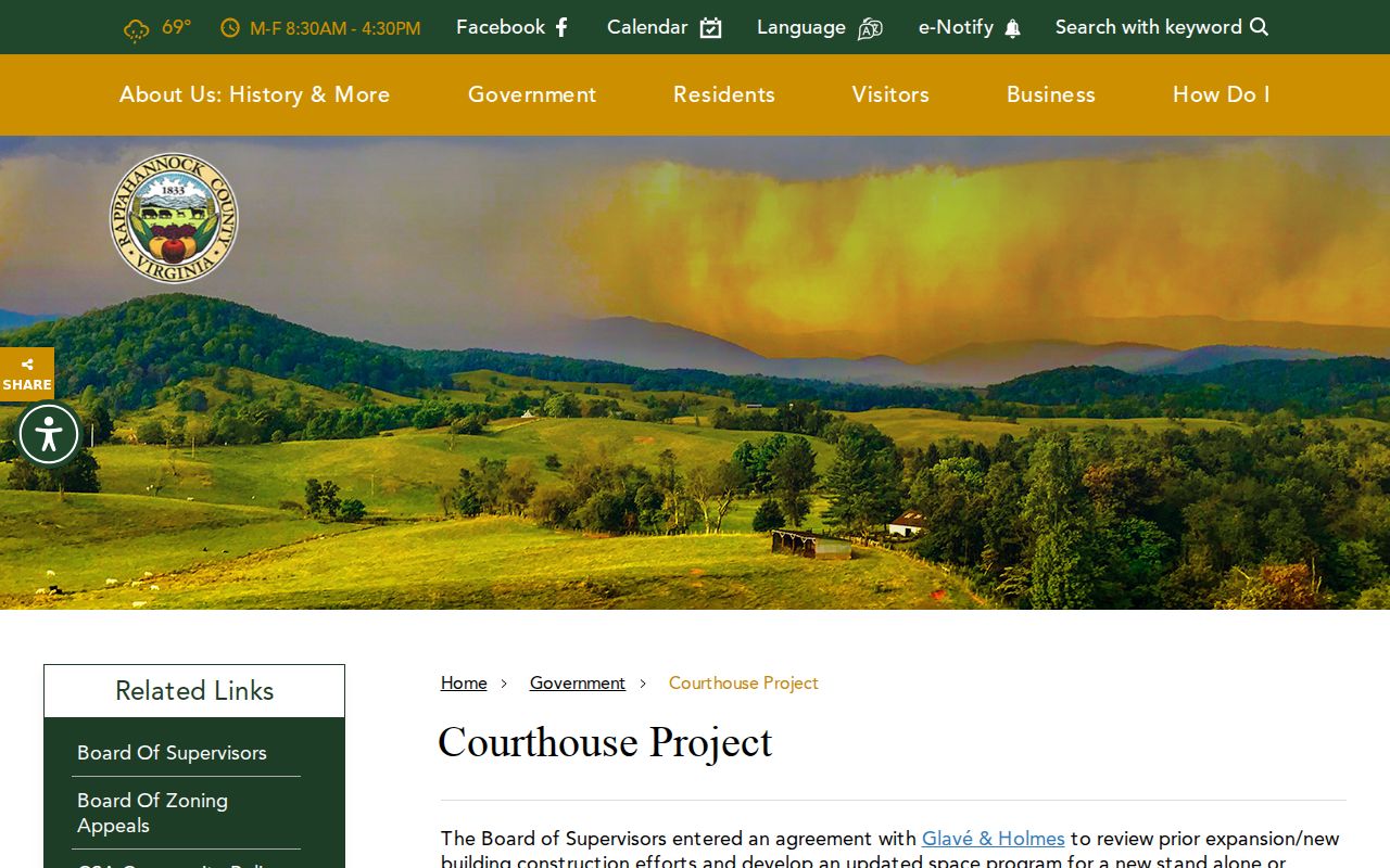 Rappahannock County warrant records courthouse project public access
